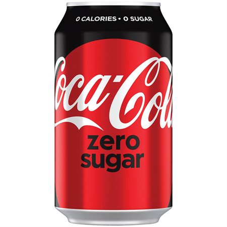 Carbonated Soft Drinks Box of 24 cans Coke zero sugar