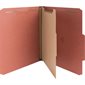 Pressboard Classification Folders Letter size 1 divider - red