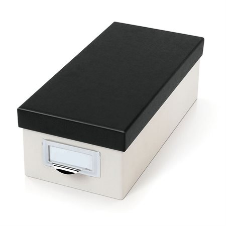 Index Card Storage Box 3 x 5 in. white and black