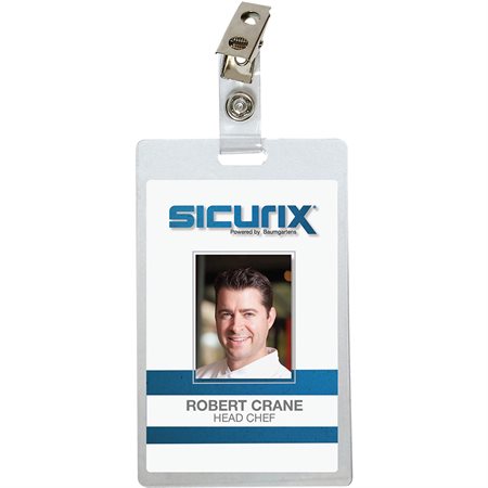 Badge Holders Self-Laminating 2-1 / 4 x 3-1 / 2  in Vertical