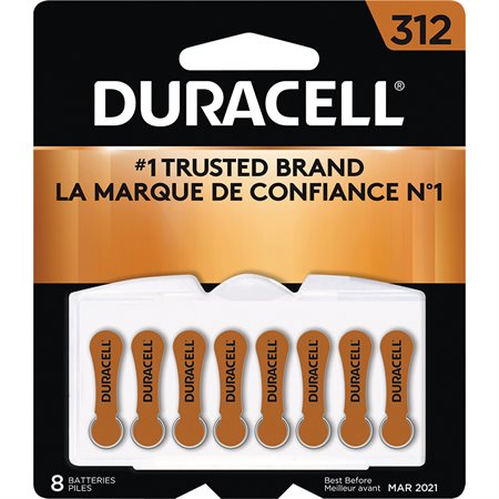 Hearing Aid Batteries DA312N (pkg 8)