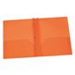 Poly Portfolio With fasteners. 135-sheet capacity orange