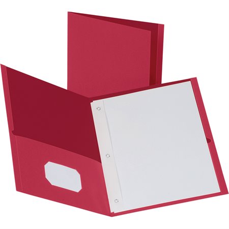 Couverture de présentation avec attaches rouge