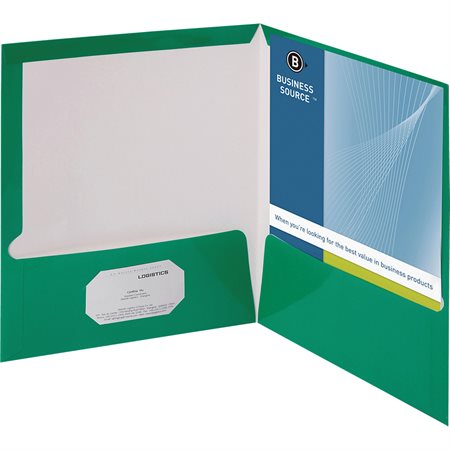 Couverture de présentation laminée vert