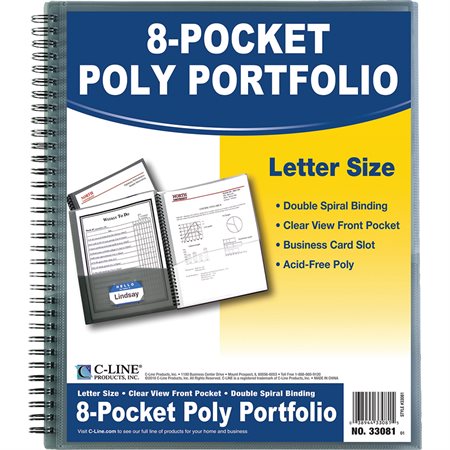 Spiral-Bound Portfolio With Pockets