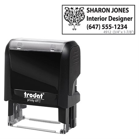 Printy Self-Inking Custom Stamp with Online Voucher 4912 (4 lines 3 / 4 x 1-7 / 8")