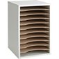 Casier à courrier en bois 11 compartiments. 10-3 / 4 X 12 X 16 po. H gris