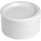 Assiettes rondes en plastique Blanc 9 po