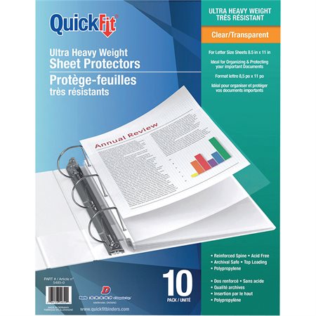 Ultra-Heavyweight Sheet Protectors clear (pkg 10)