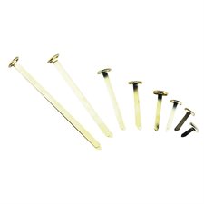 Fasteners Brass-plated white metal 1/2”