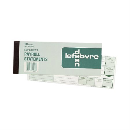 Dean / Lefebvre Payroll Statement English