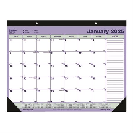 Monthly Desk Pad Calendar (2025) 21-1 / 4 x 16 in. English