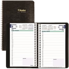 Agenda quotidien (2025) Couverture souple, bilingue noir