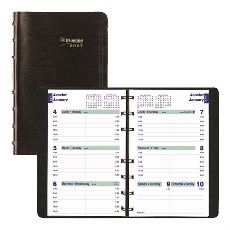 Agenda hebdomadaire (2026) noir
