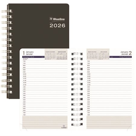 Agenda quotidien DuraGlobe™ (2025) Couverture semi-flexible rouge