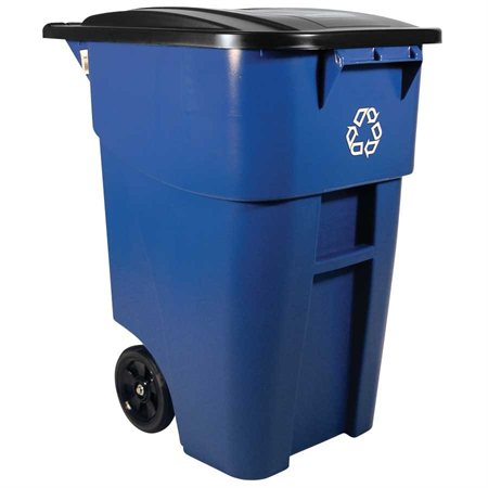 Contenant de recyclage roulant Brute® bleu