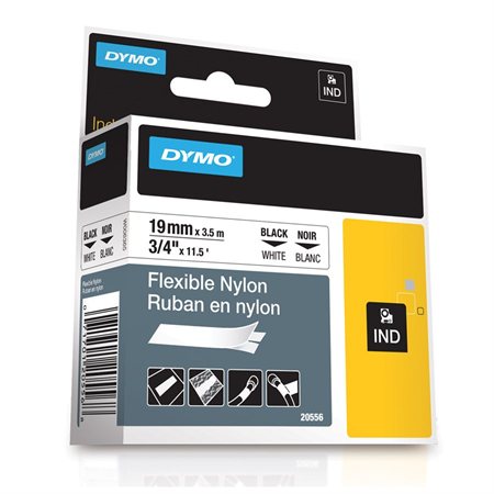 Ruban d'impression industriel Rhino Nylon 3 / 4" (blanc)