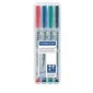 Lumocolor® Non Permanent Marker Super fine tip, 0.4 mm. assorted (pkg 4)