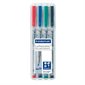 Lumocolor® Non Permanent Marker Medium tip, 1.0 mm. assorted (pkg 4)