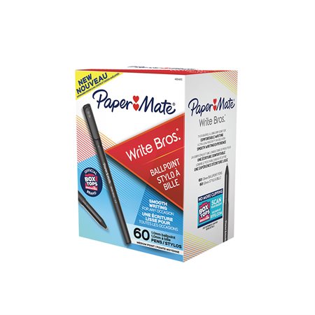 Write Bros Ballpoint Pens Medium point. Box of 60. black