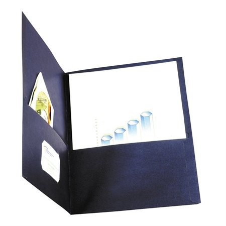 Twin-pocket portfolio Box of 25 blue