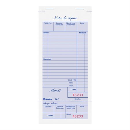 Restaurant Invoices Bilingual