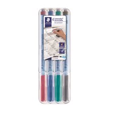 Lumocolor® Correctable Marker Medium point. 1.0 mm assorted (4)