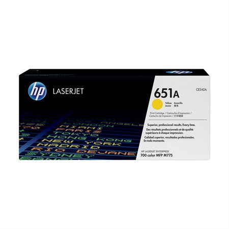 Cartouche de toner HP 651A jaune