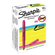 Pocket Highlighter Box of 12 flourescent pink