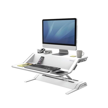 Station de travail convertible assis-debout Lotus™ blanc