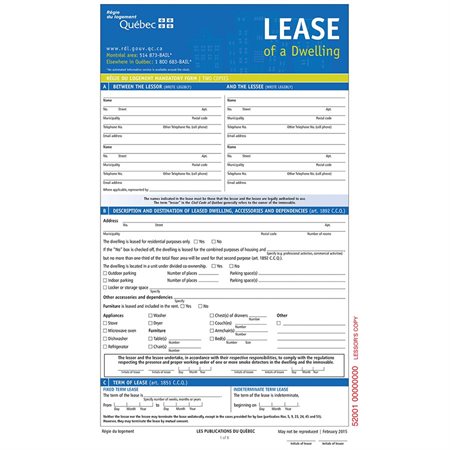 Residential Lease Form English