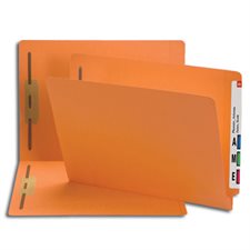 Coloured End Tab Fastener Folders with Shelf-Master® Reinforced Tab orange