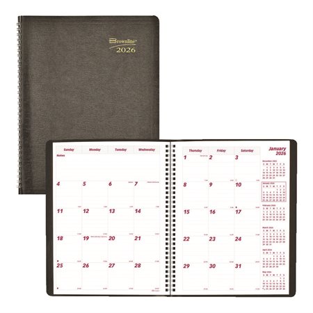 Agenda mensuel (2026) Couverture souple. 14 mois : déc 2025 à janv 2027 11 x 8-1 / 2 po