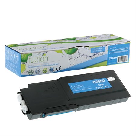 Cartouche de toner compatible (Alternative à Dell C2660 / C2665) cyan