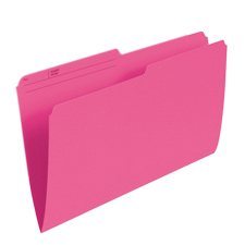 Chemises à dossier réversibles de couleur Format légal rose