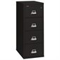 Fireproof Vertical File 4 drawers. 52-3 / 4 in. H. black