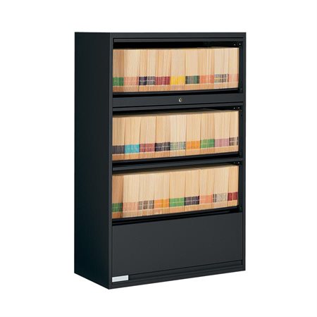 9100 Plus Series End Tab Files 4 shelves – 56-1 / 4”H black