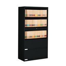 9100 Plus Series End Tab Files 5 shelves – 69-1/4”H black