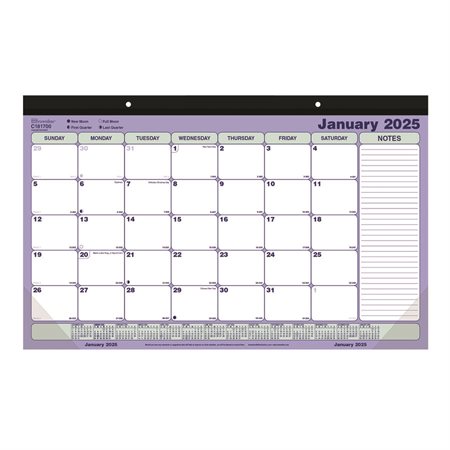 Calendrier sous-main mensuel (2025) 17-3 / 4 x 10-7 / 8 po anglais