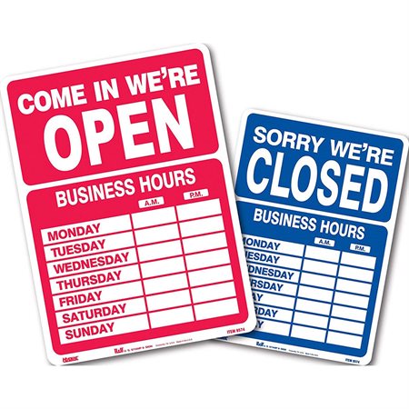 Double-Sided Open / Closed Sign