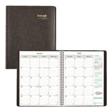 Agenda mensuel EcoLogix® (2025) anglais - 11 x 8-1/2 po