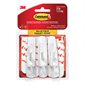 Command™ Adhesive Hooks 6 medium hooks with 12 strips Holds 3lb. White