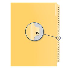 Individual Numerical Litigation Index Dividers #15