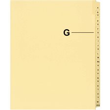 Offix® Alphabetical Litigation Index Dividers G