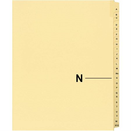 Offix® Alphabetical Litigation Index Dividers N