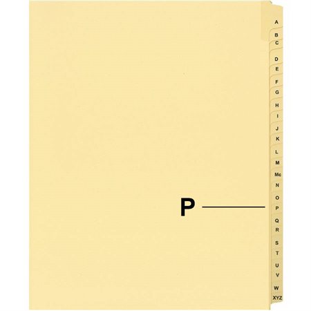 Offix® Alphabetical Litigation Index Dividers P