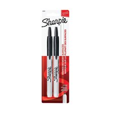 Retractable Permanent Marker Fine. Pack of 2 black