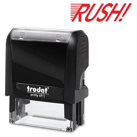 Original Printy 4.0 4911 Self-Inking Large Size Stamp red rush