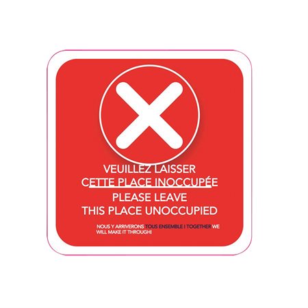 Unoccupied Place Stickers bilingual