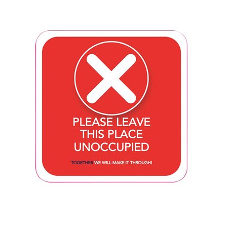 Unoccupied Place Stickers english